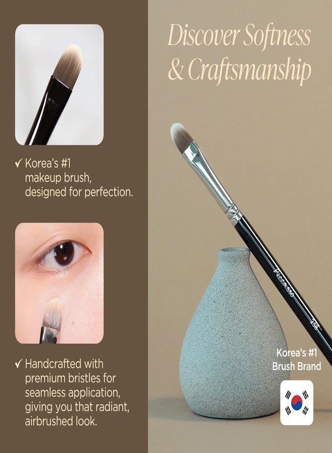 Piccasso 258 Concealer Brush – Angled Face Makeup Brush for Under Eye Concealer, Nose Contour, and Liquid Blush, Korean Synthetic Makeup Brush for Precise Coverage and Blending - Image 2